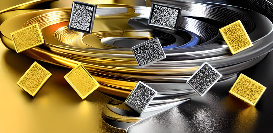 gold and silver art twister
